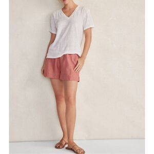 HAVEN WELL WITHIN $78 Linen Jersey V-Neck Tee White small NWOT